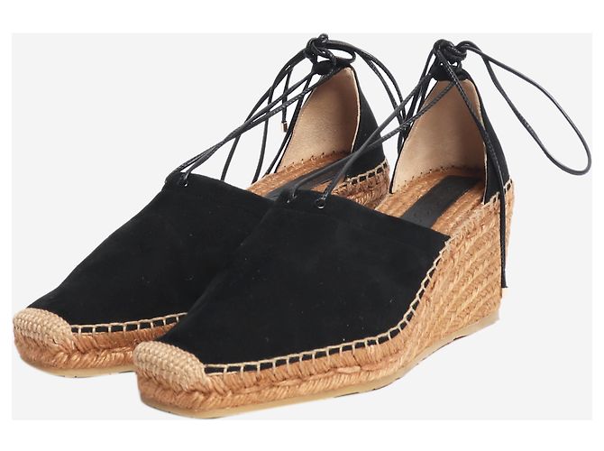 Jimmy Choo Sandali espadrillas in camoscio nero - size EU 39 (UK 6) - vista 2