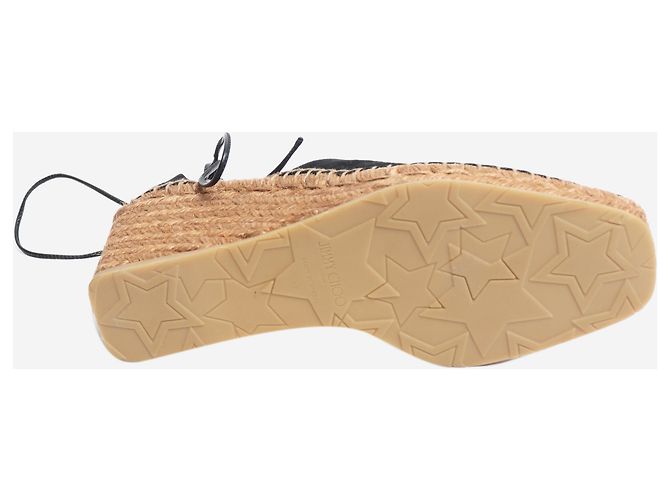 Jimmy Choo Sandali espadrillas in camoscio nero - size EU 39 (UK 6) - vista 5