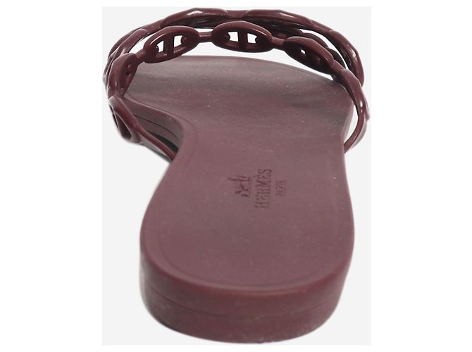 Hermès Sandali Bordeaux Rivage - size EU 40 Bordò - vista 3