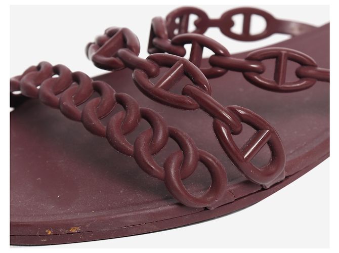 Hermès Sandali Bordeaux Rivage - size EU 40 Bordò - vista 4