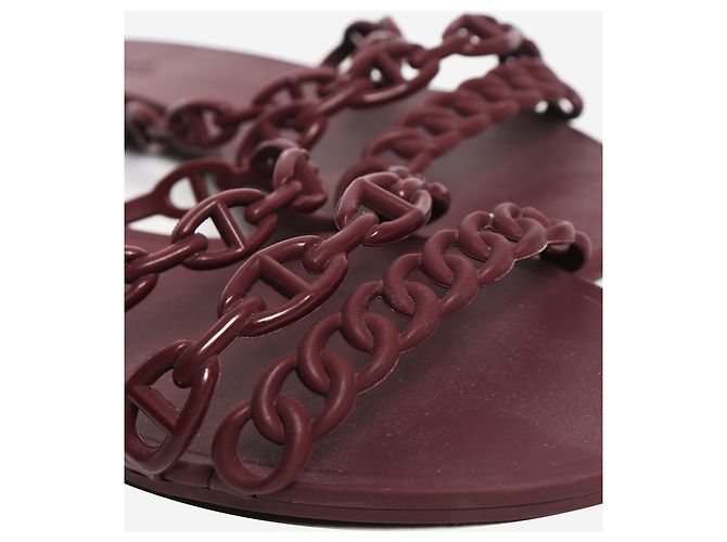 Hermès Sandali Bordeaux Rivage - size EU 40 Bordò - vista 5