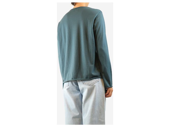 Autre Marque Top in lana blu a maniche lunghe - size M - vista 2