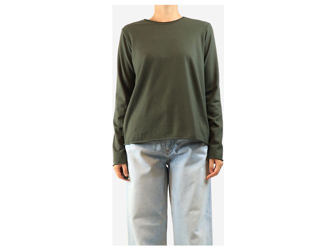 Autre Marque Top de lana de manga larga caqui - size M Verde - vista 3