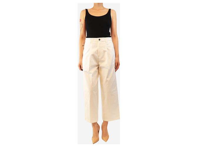 Autre Marque Pantalones plisados blancos - size UK 8 - vista 2
