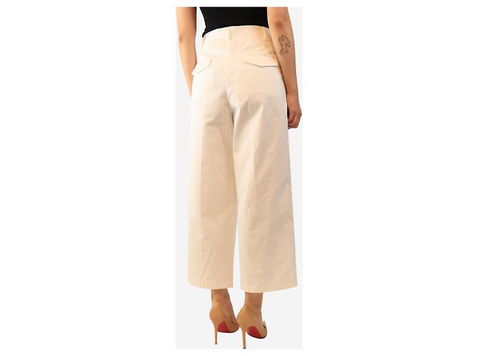 Autre Marque Pantalones plisados blancos - size UK 8 - vista 3