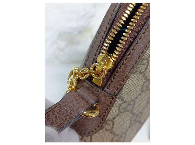 Gucci Borsa a tracolla Ophidia in GG Supreme marrone - vista 10