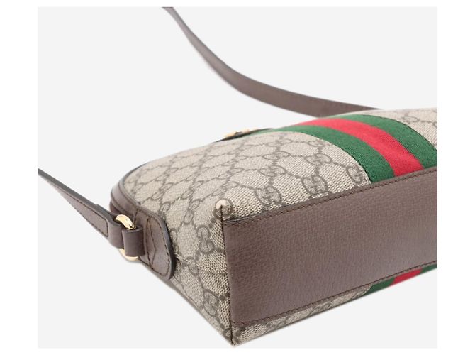 Gucci Borsa a tracolla Ophidia in GG Supreme marrone - vista 5