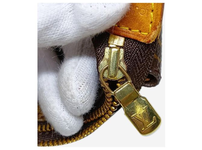 Louis Vuitton Braune vintage 1999 Monogram Pochette Tasche - Ansicht 11