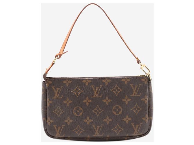 Louis Vuitton Braune vintage 1999 Monogram Pochette Tasche - Ansicht 2