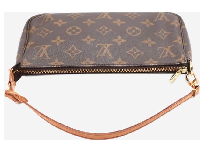 Louis Vuitton Braune vintage 1999 Monogram Pochette Tasche - Ansicht 4