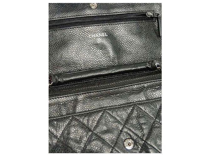 Chanel Wallet on Chain in pelle caviar matelassé nera 2013 Nero - vista 11