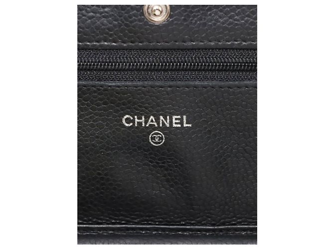 Chanel Wallet on Chain in pelle caviar matelassé nera 2013 Nero - vista 13