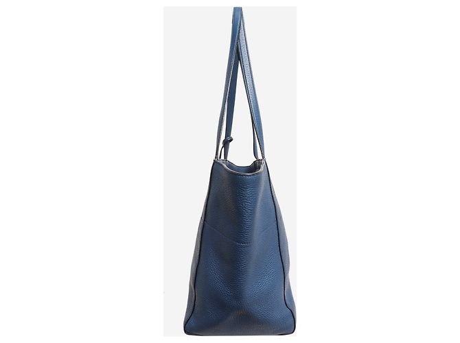 Prada Blue Vitello Daino Tote Bag Blau - Ansicht 2