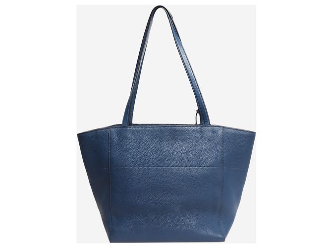 Prada Blue Vitello Daino Tote Bag Blau - Ansicht 3