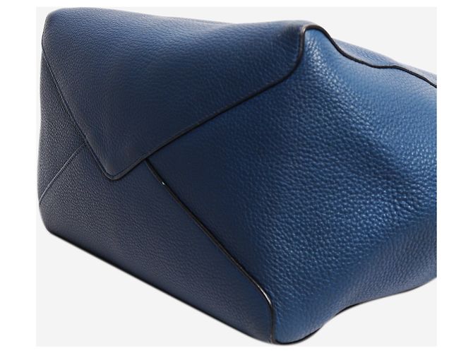 Prada Blue Vitello Daino Tote Bag Blau - Ansicht 4
