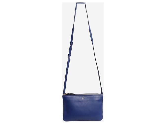 Céline Borsa a tracolla in pelle Blue Trio - vista 2