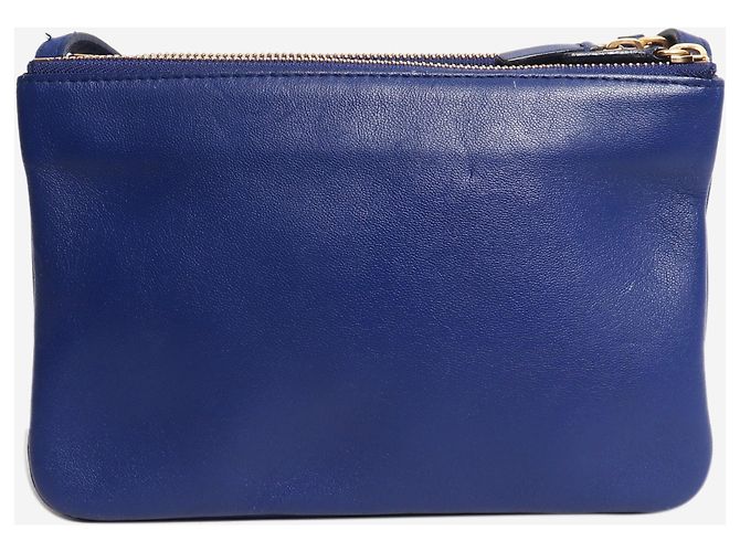 Céline Borsa a tracolla in pelle Blue Trio - vista 3