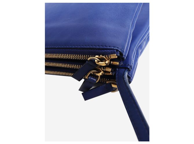 Céline Borsa a tracolla in pelle Blue Trio - vista 5