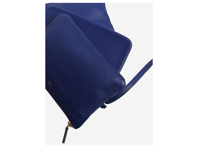 Céline Borsa a tracolla in pelle Blue Trio - vista 6