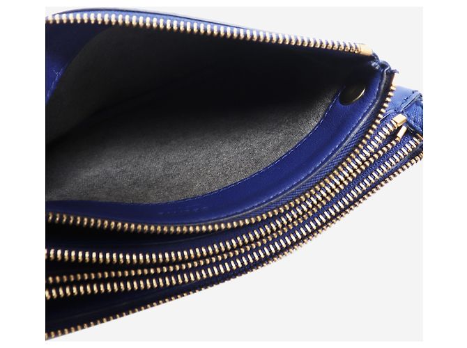 Céline Borsa a tracolla in pelle Blue Trio - vista 8