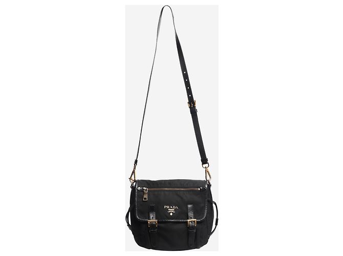 Prada Satchel-Tasche aus schwarzem Nylon - Ansicht 2