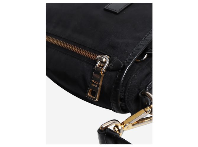 Prada Satchel-Tasche aus schwarzem Nylon - Ansicht 7