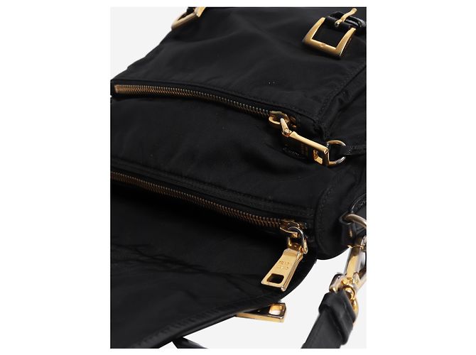 Prada Satchel-Tasche aus schwarzem Nylon - Ansicht 8