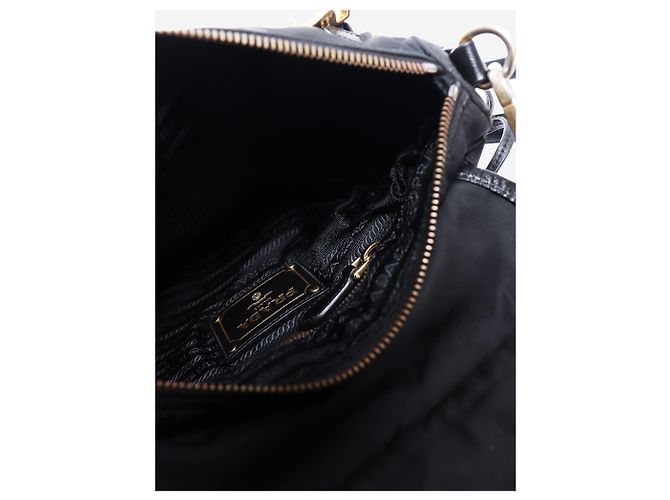 Prada Satchel-Tasche aus schwarzem Nylon - Ansicht 9