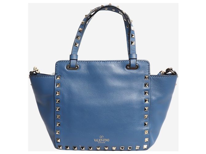 Valentino Blue Rockstud Leder 2-Way-Tasche Blau - Ansicht 3