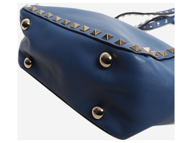 Valentino Blue Rockstud Leder 2-Way-Tasche Blau - Ansicht 4