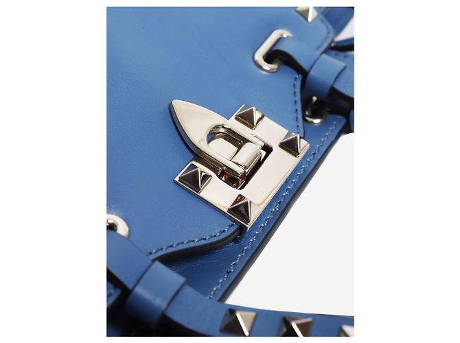 Valentino Blue Rockstud Leder 2-Way-Tasche Blau - Ansicht 6