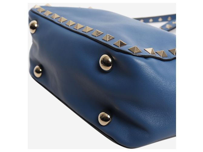 Valentino Blue Rockstud Leder 2-Way-Tasche Blau - Ansicht 8