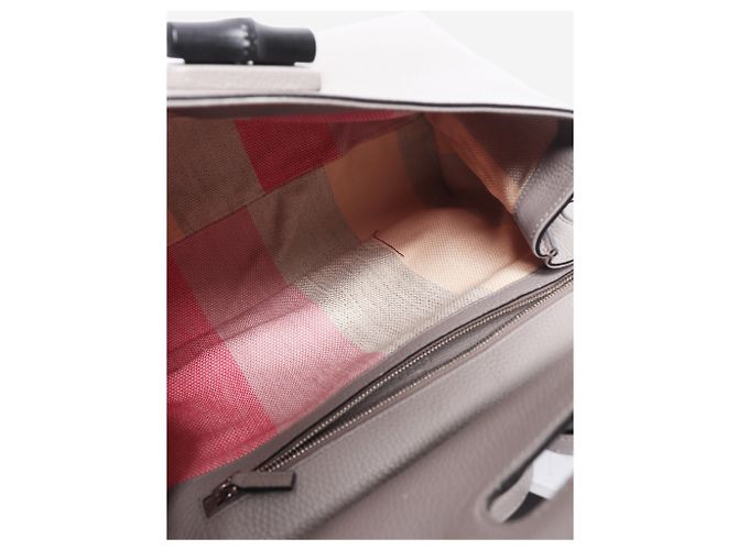 Bamboo Gucci Borsa Daily in bambù grigia Grigio - vista 11