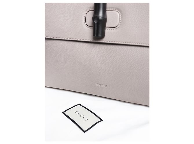 Bamboo Gucci Borsa Daily in bambù grigia Grigio - vista 12