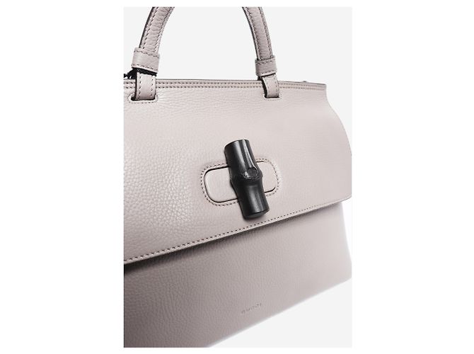 Bamboo Gucci Borsa Daily in bambù grigia Grigio - vista 7
