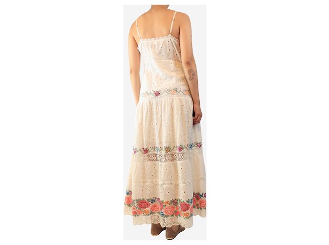 Autre Marque Weißes besticktes Umi Sommerkleid - size UK 10 - Ansicht 2