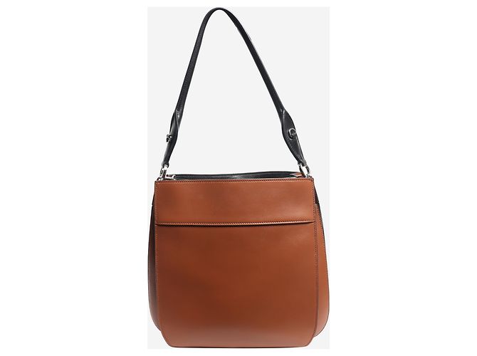 Prada Borsa a tracolla City in pelle di vitello marrone - vista 3