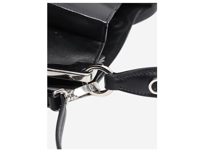 Prada Bolsa de ombro Margit em couro preto - vista 6
