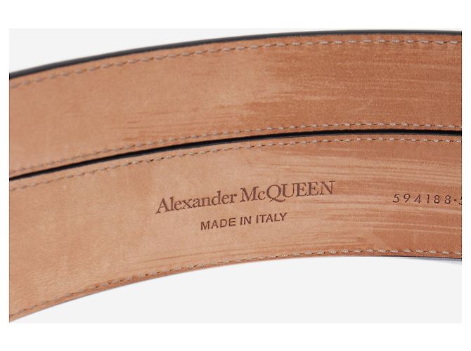 Alexander Mcqueen Cintura in pelle borchiata nera Nero - vista 3