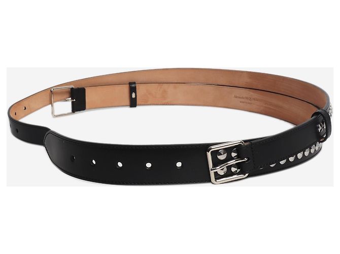 Alexander Mcqueen Cintura in pelle borchiata nera Nero - vista 4