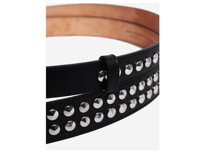 Alexander Mcqueen Cintura in pelle borchiata nera Nero - vista 5