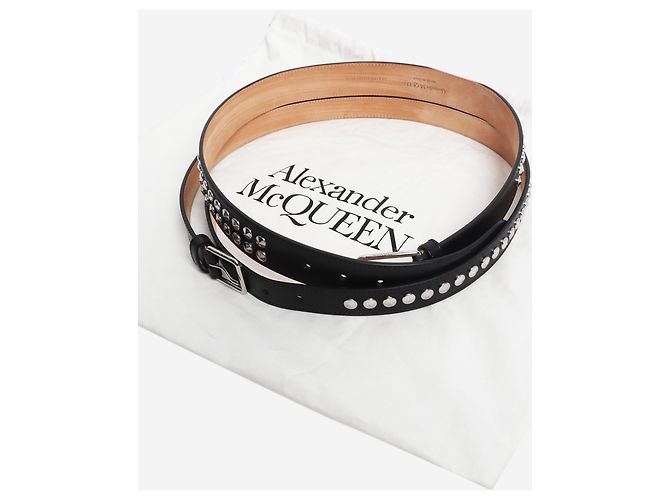 Alexander Mcqueen Cintura in pelle borchiata nera Nero - vista 6