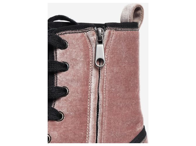 Brunello Cucinelli Botines de terciopelo rosa - talla EU 37 (UK 4) - vista 4
