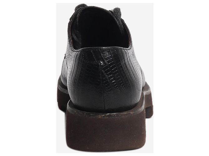 Brunello Cucinelli Zapatos Derby efecto reptil negros - size EU 37 (UK 4) - vista 5
