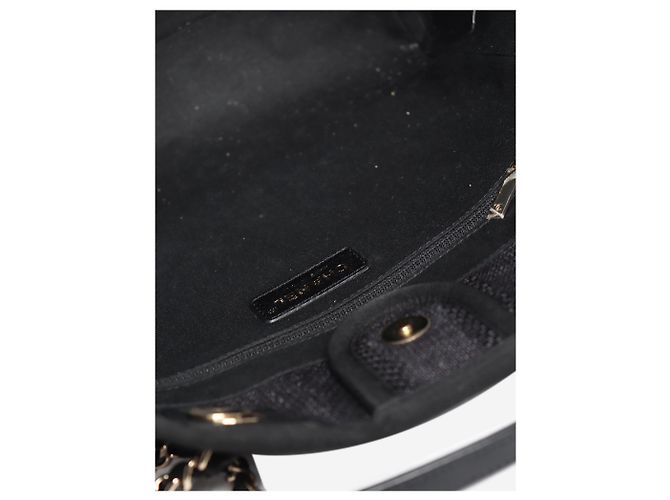 Chanel Borsa tote Deauville nera 2019 Nero - vista 7