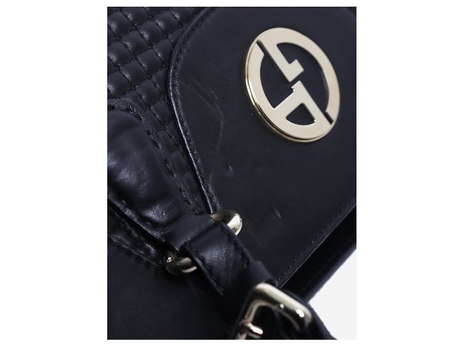 Giorgio Armani Borsa a tracolla matelassé nera Nero - vista 6