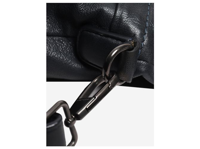 Giorgio Armani Borsa a tracolla in pelle blu navy - vista 5