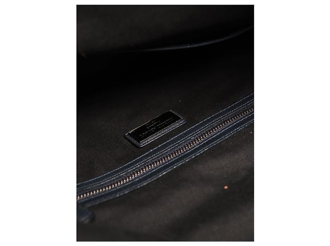 Giorgio Armani Borsa a tracolla in pelle blu navy - vista 6