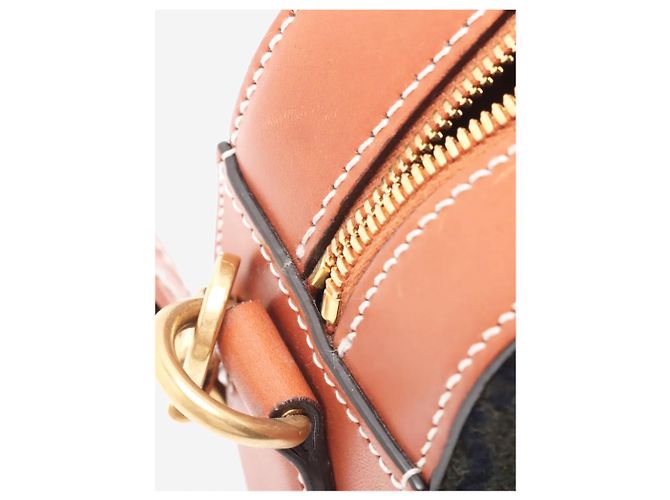 Borsa a tracolla in lana e pelle Khaki Guccissima Verde - vista 10