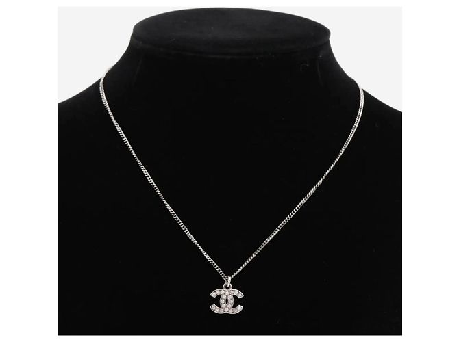 Chanel Collar de strass Silver Coco Mark 08V Plata - vista 5